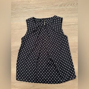 Jones New York Black and White Polka Dot Blouse